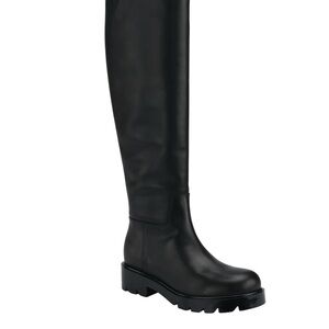 Marc Fisher Black Over the Knee Boots with Rugged Sole